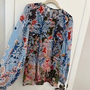 Anthropologie Bl-nk Miranda Peasant Blouse, X-Large